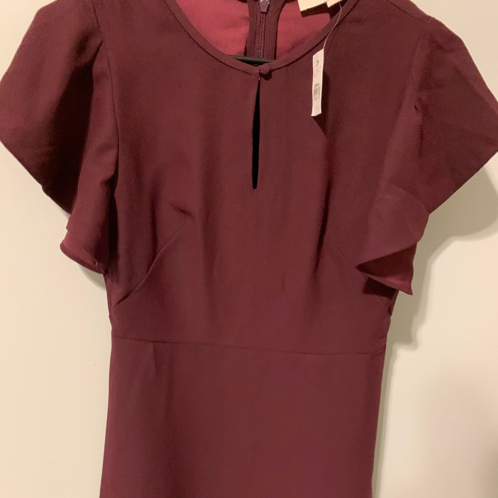 Wine silk dress